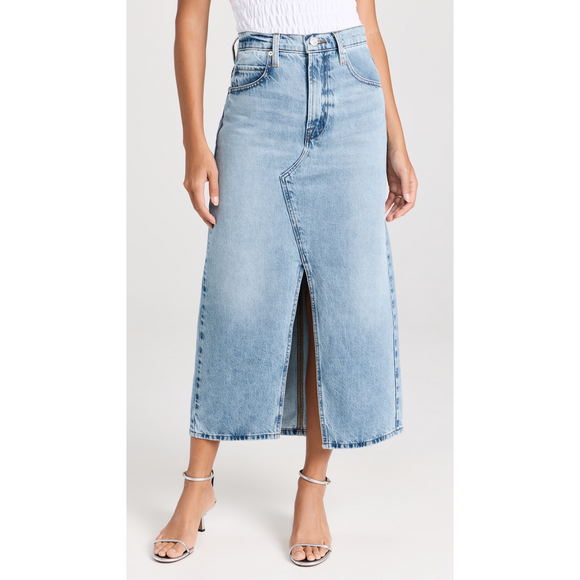 FRAME Dresses & Skirts - FRAME The Midaxi Skirt Angled Seam in Blue